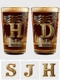 Alphabet Initial For Beer Lovers - Personalized Whisky Beer Glass