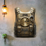 Serve And Protect - Personalized Police Officer LED Light Wall Clock