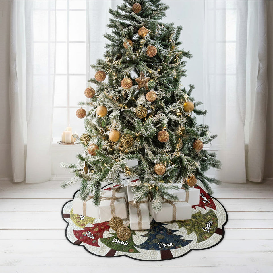 Christmas Tree - Personalized Family Shaped Tree Skirt