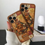 Welcome Fall - Personalized Dog Leather Phone Case