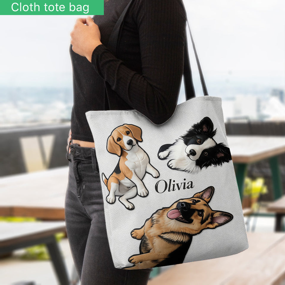 Furry Friends Tote - Personalized Dog Tote Bag