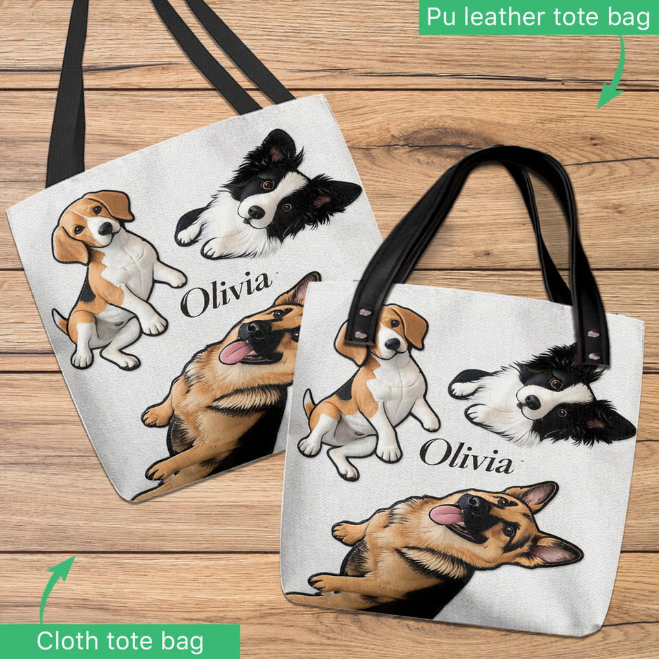 Furry Friends Tote - Personalized Dog Tote Bag