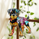 I Love My Dog - Personalized Dog Window Hanging Suncatcher Ornament