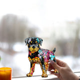 I Love My Dog - Personalized Dog Window Hanging Suncatcher Ornament