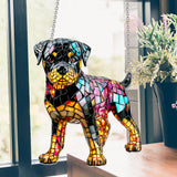 I Love My Dog - Personalized Dog Window Hanging Suncatcher Ornament