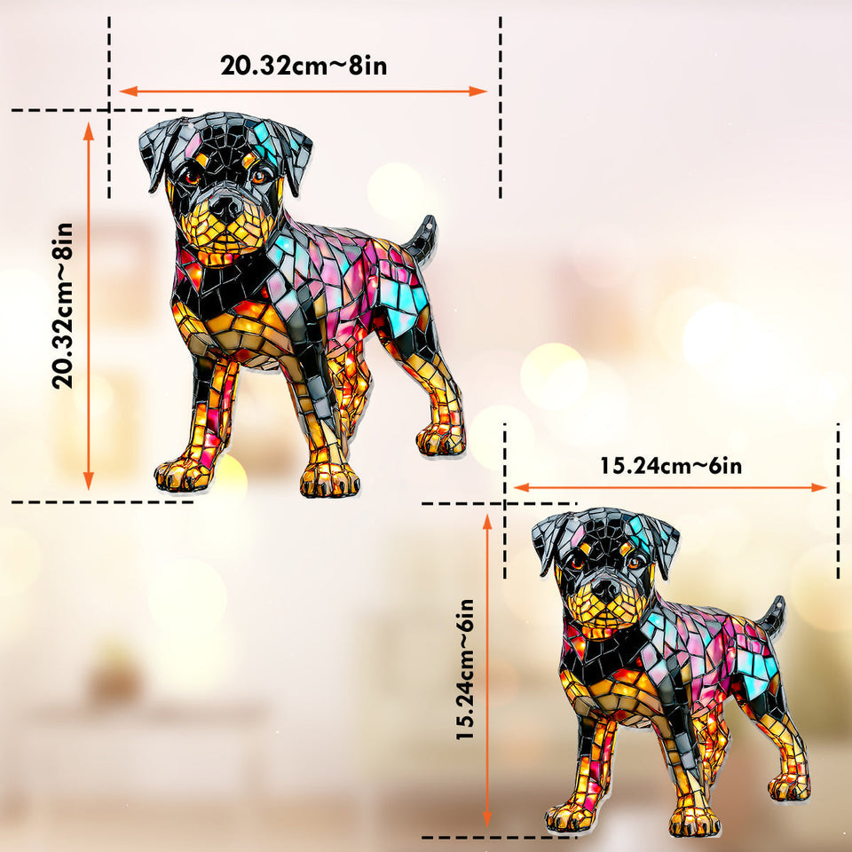 I Love My Dog - Personalized Dog Window Hanging Suncatcher Ornament