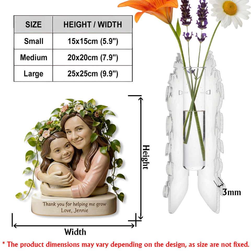 Custom From Any Photo - Personalized Gardening Custom Shape Acrylic Flower Vase