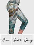 Salty Lil' Beach - Personalized Turtle Capri Leggings