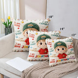 I Am Kind - Personalized Kid Faux Fur Square Pillow