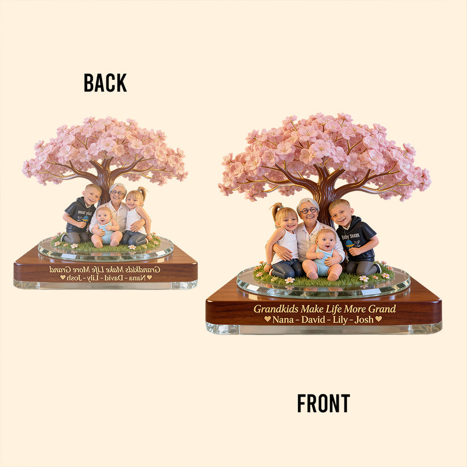 Grandkids Make Life More Grand - Personalized Grandma Custom Shaped Acrylic Plaque
