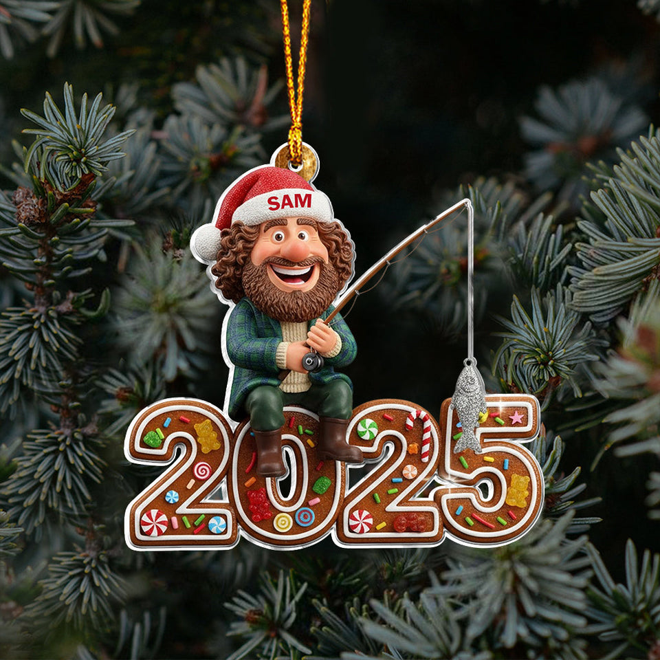 Fishing Mascot Gift - Personalized Fishing Ornament