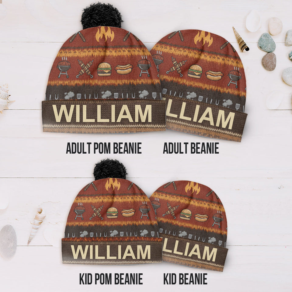 Funny Grillmaster - Personalized Backyard Beanie Hat