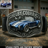 Custom From Any Photo - Personalized Car Lover Leather Belt With Shaped Buckle