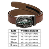 Custom From Any Photo - Personalized Car Lover Leather Belt With Shaped Buckle