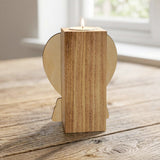 In Loving Memory - Personalized Memorial Custom Shape Wooden Candle Holder