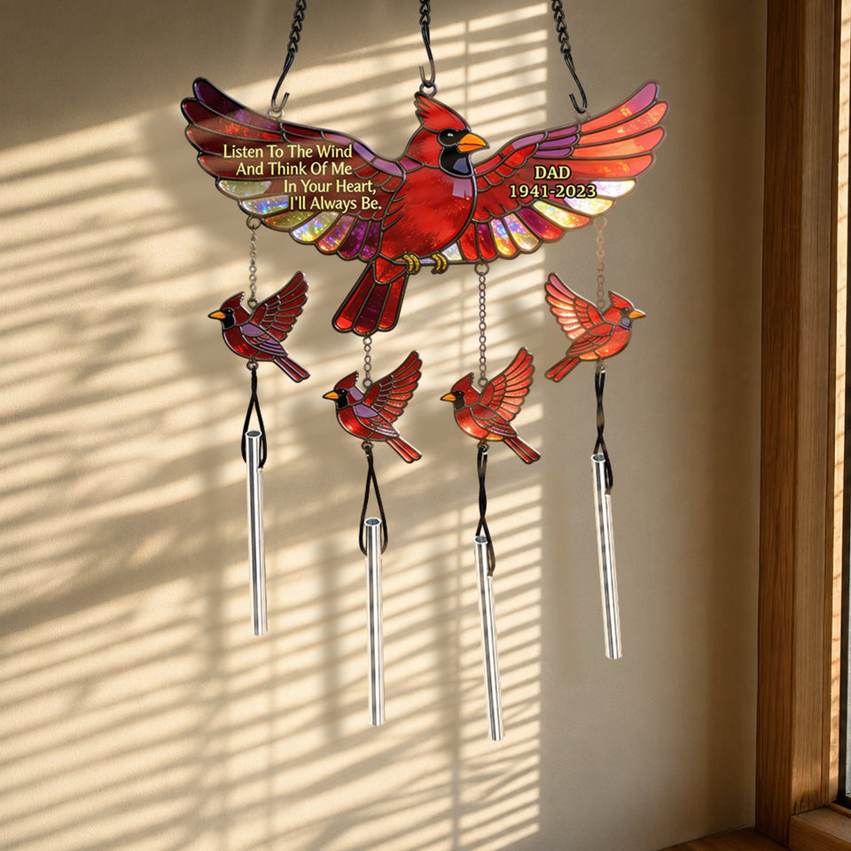 Hear The Wind - Personalized Memorial Wind Chime With Charm