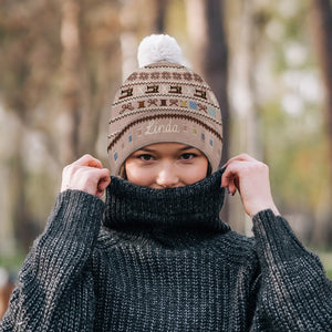 Sewing Machine & Thread Spool - Personalized Sewing Beanie Hat