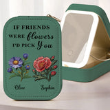 Bestie Birthflower - Personalized Bestie Jewelry Box With LED Mirror