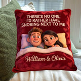 Snoring Couple - Personalized Couple Faux Fur Shaped Pillow