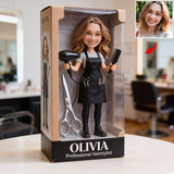 Hairdresser With Scissors Salon Decor - Personalized Hairdresser Custom Shaped Acrylic Plaque