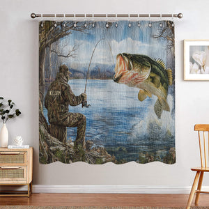 Love Fishing - Personalized Fishing Blackout Window Curtain/ Drapes Set