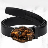 Dallas Cowboys, Western Theme - Personalized Western Outfit Leather Belt With Shaped Buckle
