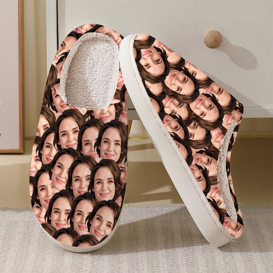 Custom Photo Slippers - gift for dog lover, cat lover, anyone - Personalized Slippers