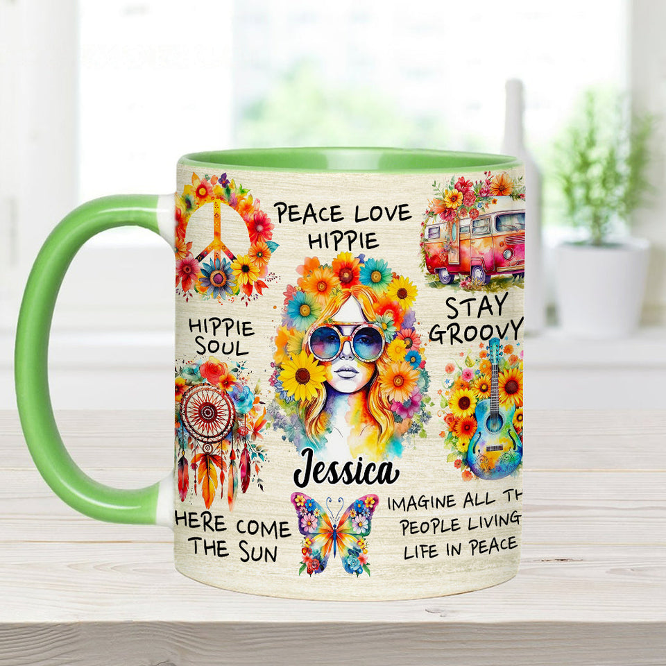 Hippie Soul - Personalized Hippie Accent Mug