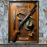 The Hunter's Pride - Personalized Hunting Rectangle Metal Sign