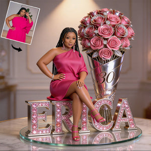 Custom Any Photo Perfect Birthday Gift - Personalized Birthday Custom Shaped Acrylic Plaque