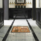 If I'm Missing I've Gone Missing - Personalized Fishing Shaped Doormat/ Rug