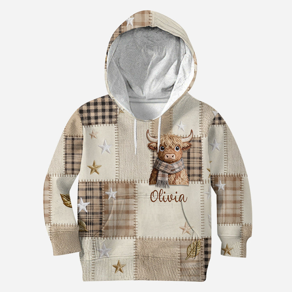 Cute Cow - Personalized Highland Cow Hoodie and Leggings