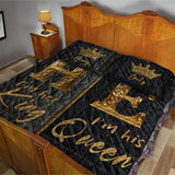 Her King His Queen - Personalized Couple Quilt Set