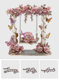Mom Grandma Garden Flower Swing - Personalized Mother Plaque With Charm