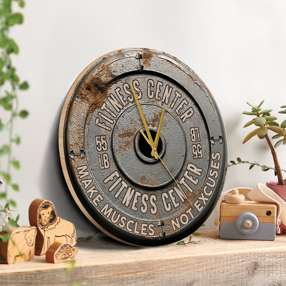 No Pain No Gain - Personalized Fitness Wall Clock