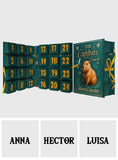 Cute Capybara 2025 Christmas - Personalized Rodent Animals (capybara, beaver, hamster, guinea pig) Folded Advent Calendar With Ornaments