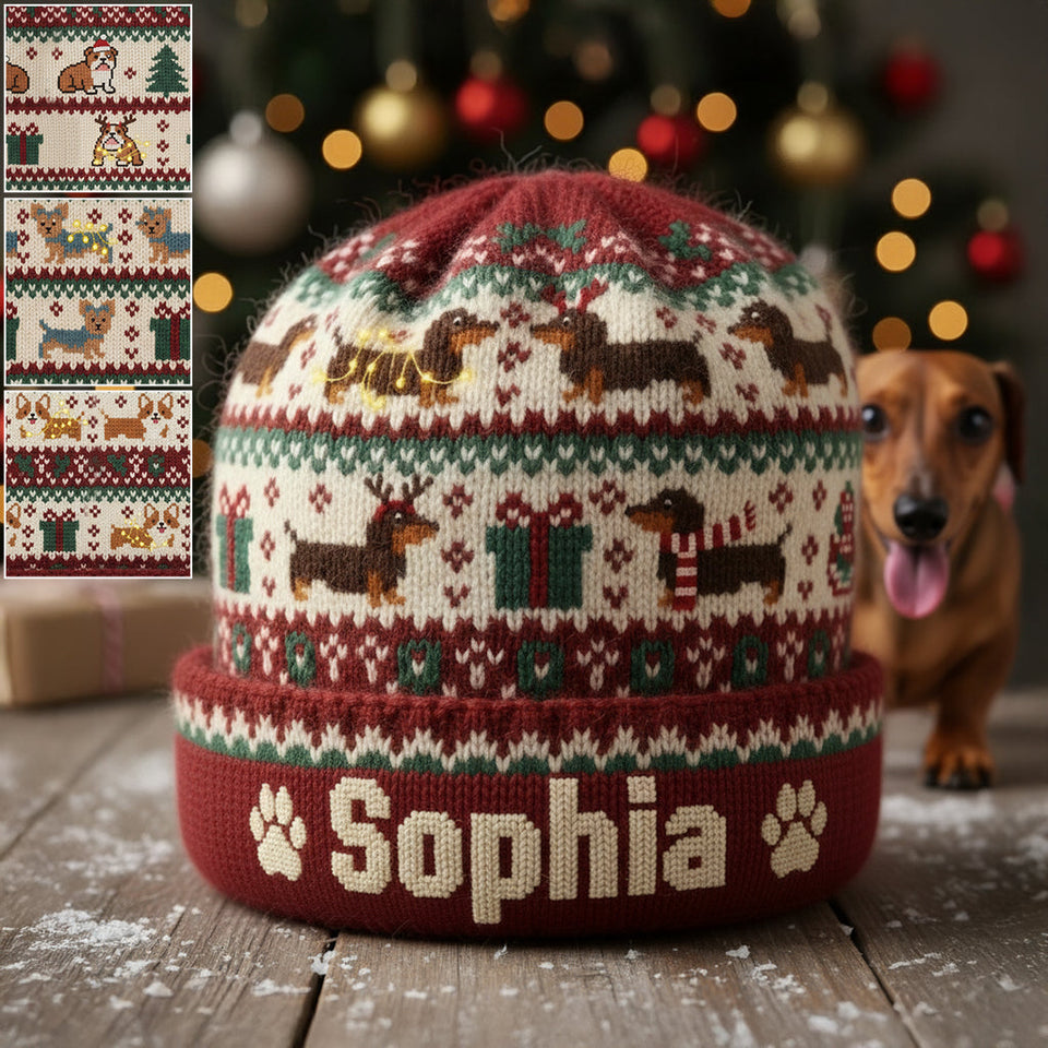 Cute Dog - Personalized Dog Beanie Hat