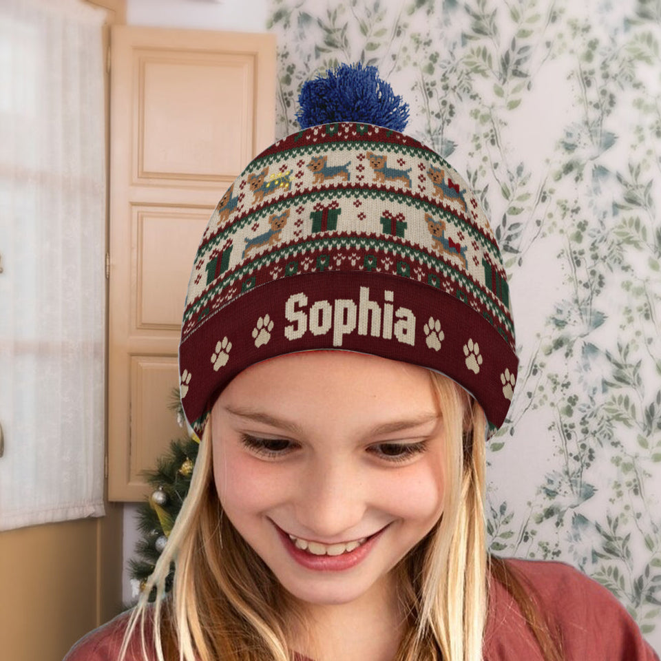 Cute Dog - Personalized Dog Beanie Hat