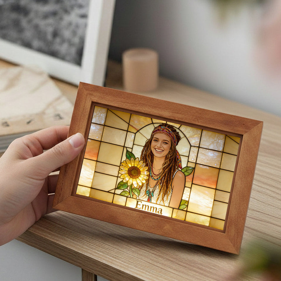 Custom Birth Flower & Name - Personalized Self Love Wooden Box