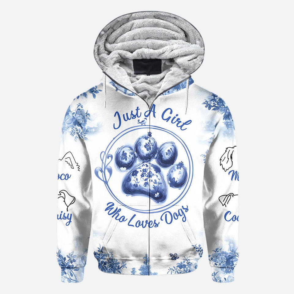 Just A Girl Who Loves Dog - Personalized Dog All Over Shirt