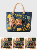 Back To School Gift for Kids - Personalized Kid Beach Bag With Plush Charm