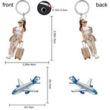 Custom Any Photo - Personalized Travelling Premium Keychain With Charms