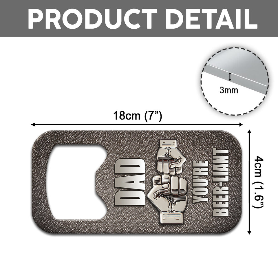 Father & Child Best Friend Forever - Personalized Father Bottle Opener