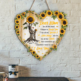 To My Mom - Personalized Mother Custom Shaped Wood Sign