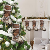 Howdy Christmas - Personalized Cowboy/Cowgirl Shaped Christmas Stocking