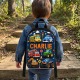 First Day of School, Back To School Gift - Personalized Kid Changeable Leather Patch Backpack