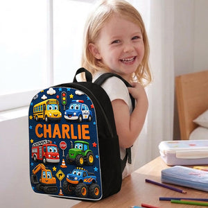 First Day of School, Back To School Gift - Personalized Kid Changeable Leather Patch Backpack