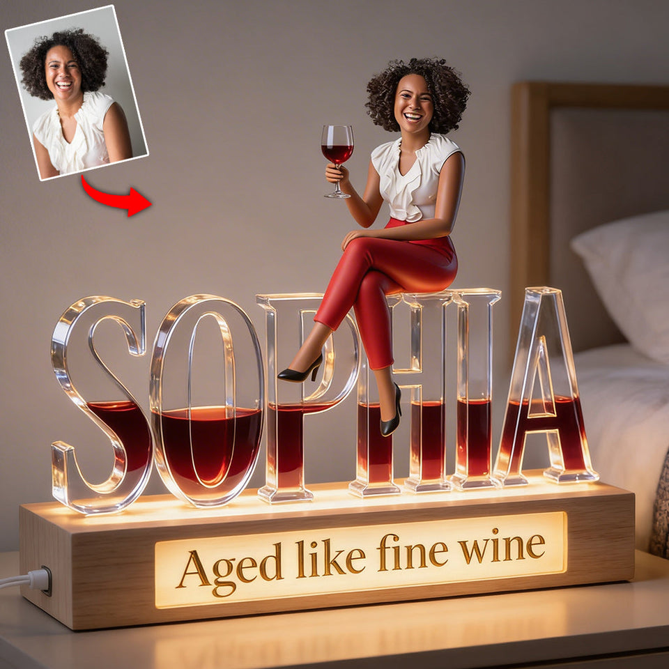 Cocktail Lovers - Personalized Cocktail Shaped Led Night Light
