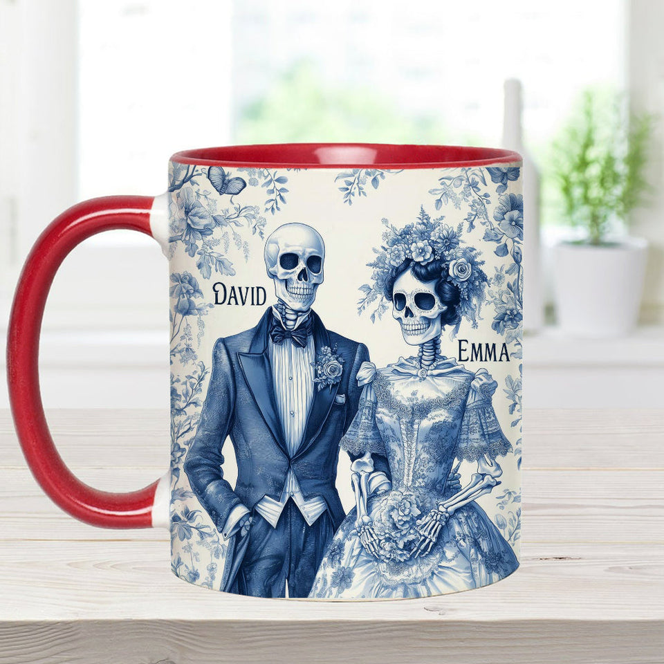 Until Death Do Us Part - Personalized Couple Accent Mug