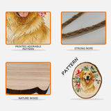 Pet Portrait - Personalized Dog Custom Shaped Wood Sign